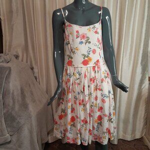 GAL MEETS GLAM Cassie Floral Fit and Flare Dress Size 16